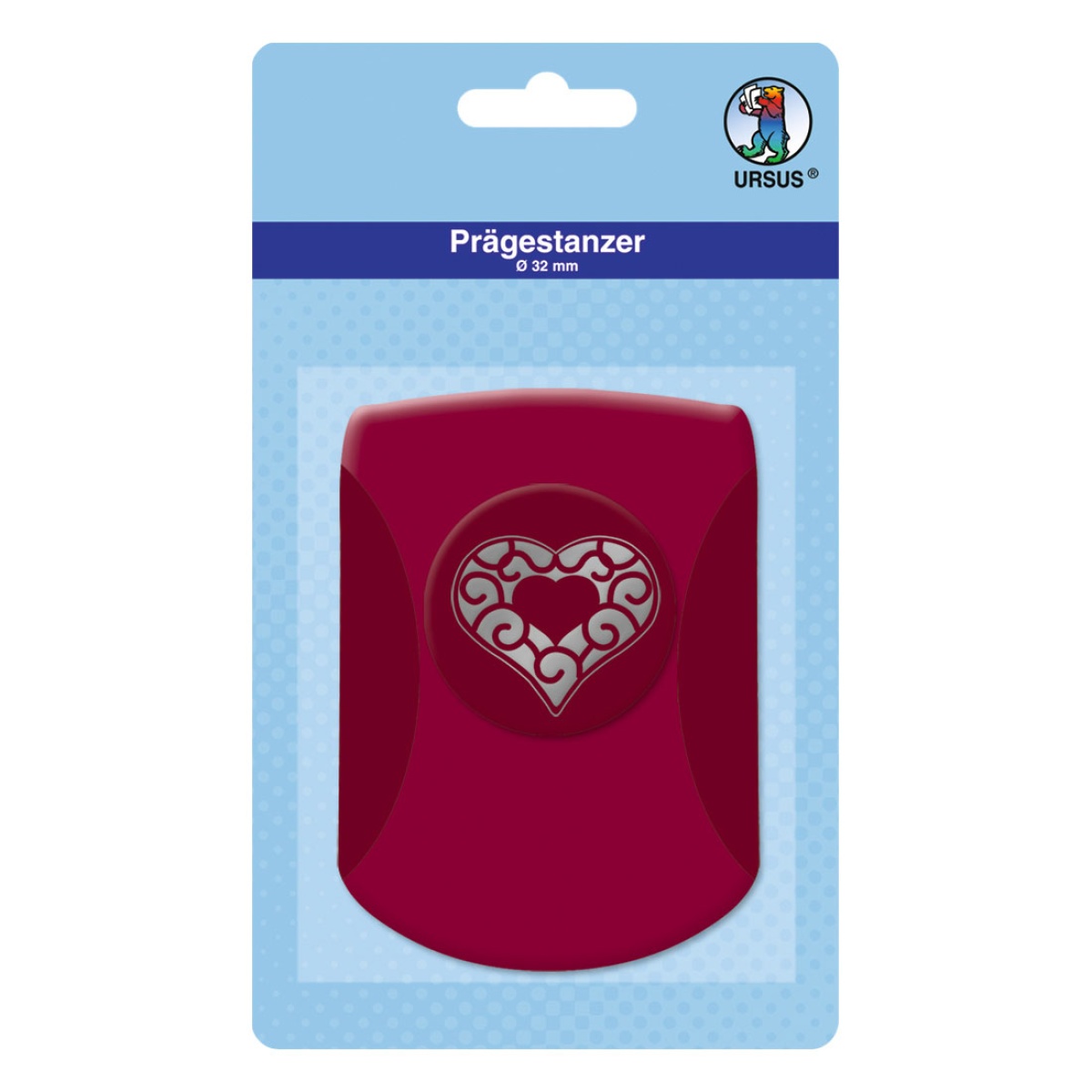 FURADOR EMBOSSING URSUS MOD. CORAÇÃO 32MM