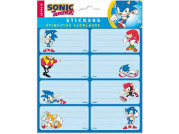 ETIQUETAS ADESIVAS SONIC THE HEDGEHOG – BLISTER C/16 ETIQ