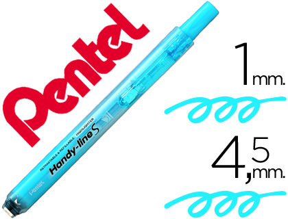 MARCADOR FLUOR.PENTEL SXS15 AZUL RETRACTIL * 45223