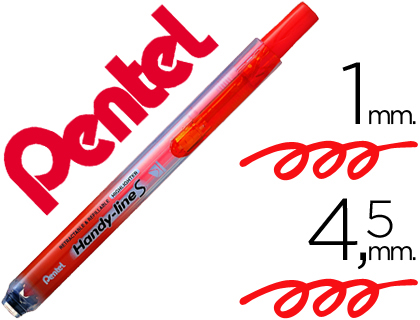 MARCADOR FLUOR.PENTEL SXS15 LARANJA RETRACTIL * 45219