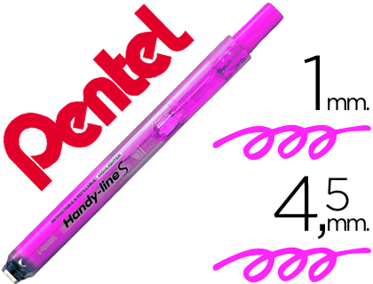 MARCADOR FLUOR.PENTEL SXS15 ROSA RETRACTIL * 45222