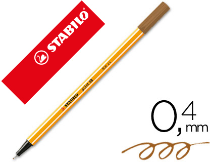 MARCADOR STABILO POINT 88 CASTANHO 0,4MM – 49210