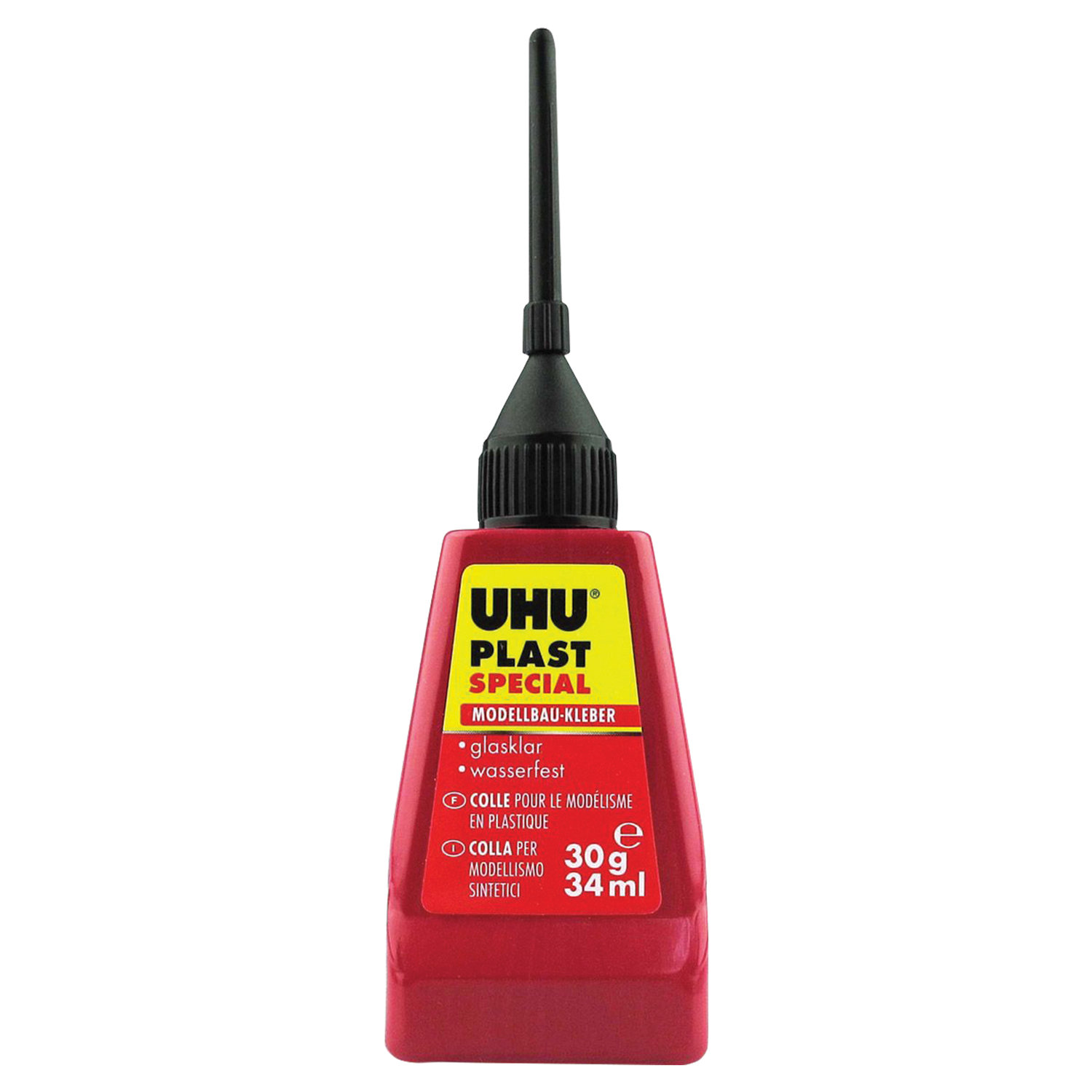 COLA UHU P/PLASTICO C/AGULHA 34ML * 43145