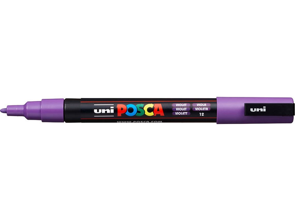 MARCADOR UNI POSCA PC-3M VIOLETA – 12